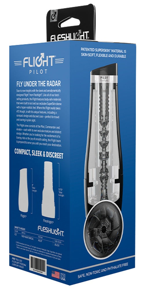 Fleshlight Flight Pilot Masturbator mit Vagina-Anus-Kanal, transparent