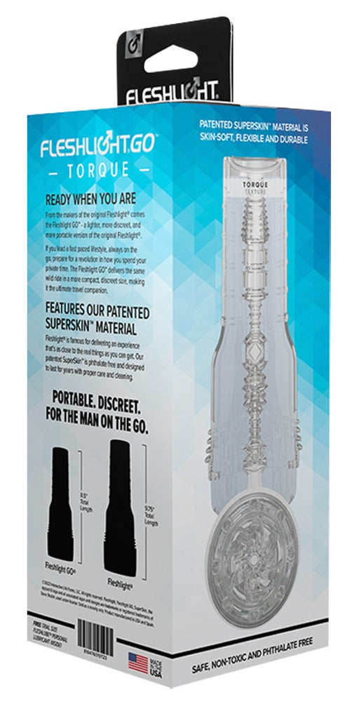 Fleshlight GO Torque kompakter Masturbator mit Spiralkanal, transparent