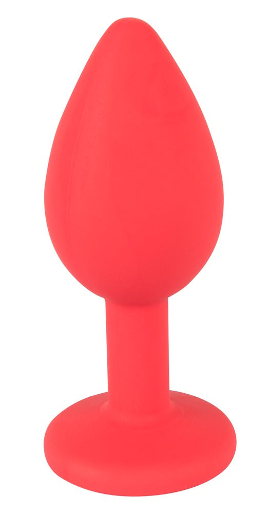 Colorful Joy Analplug mit Schmuckstein, rot, 7,2 cm