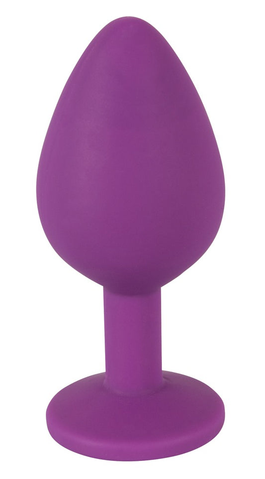 Colorful Joy Analplug mit Schmuckstein, lila, 8 cm