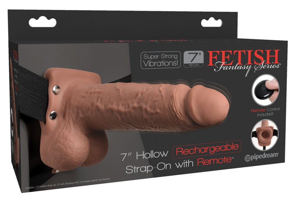 Fetish Fantasy 7 Hollow Strap-On Dark Removable