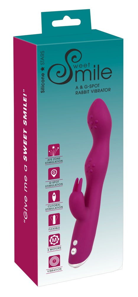 Sweet Smile A&G-Spot Rabbit Vibrator flexibel mit Klitoris-Stimulator