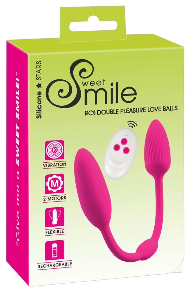 Sweet Smile RC Double Pleasure Love Balls mit 2 Vibrobullets