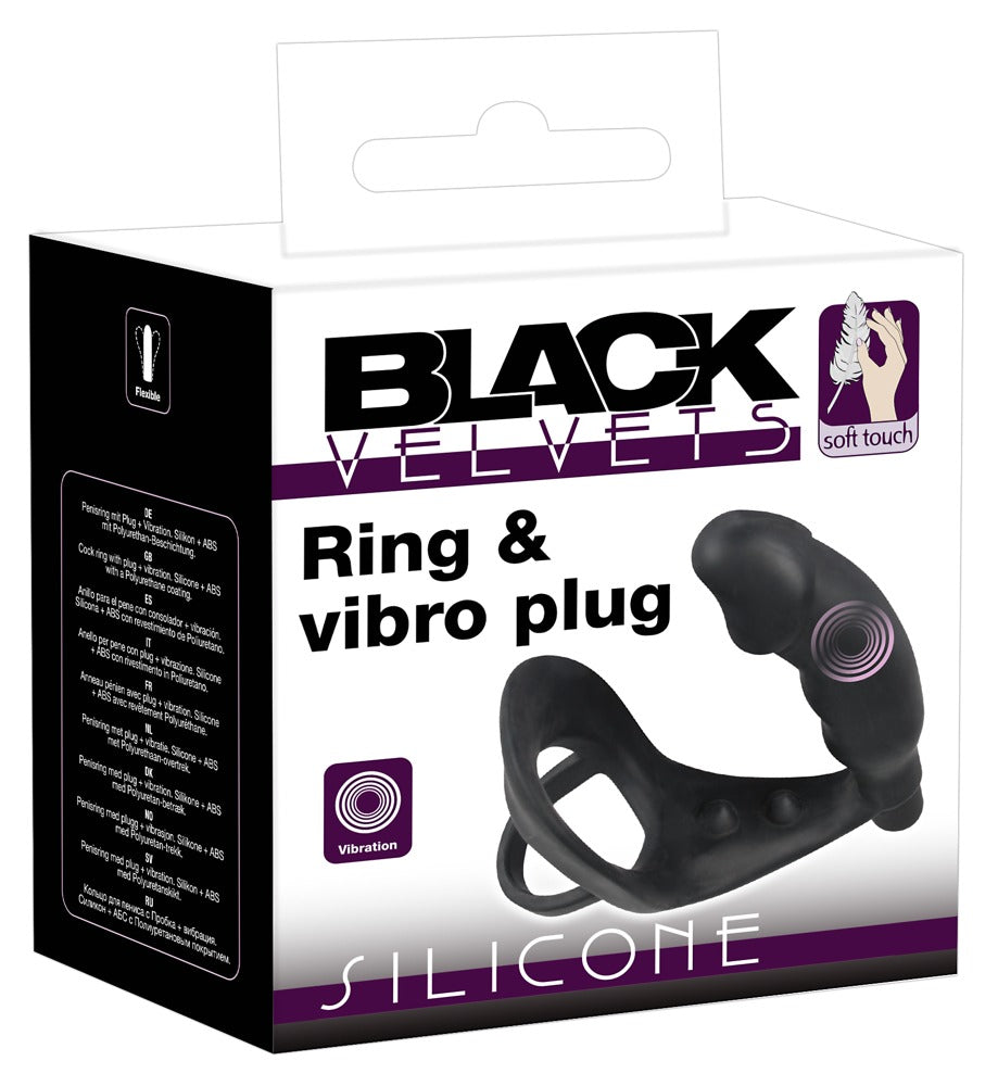 Black Velvets Ring + Vibro Plug