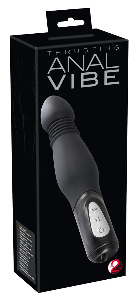 You2Toys Black Thrusting Anal Vibe mit Vibration und Stoßfunktion