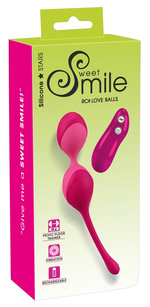 Sweet Smile Remote Controlled Love Balls Vibrokugel-Duo, rot