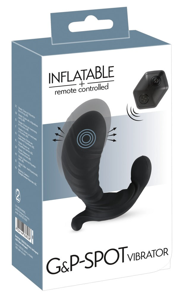 Aufblasbarer G- und P-Punkt Vibrator mit Funkfernbedienung, 12 cm
