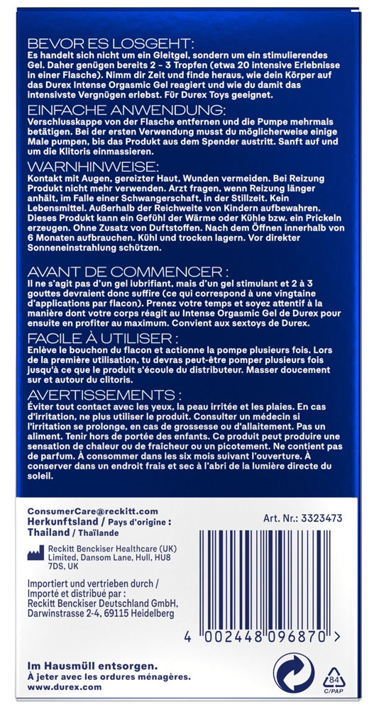 Durex Intense Orgasmic Gel10ml