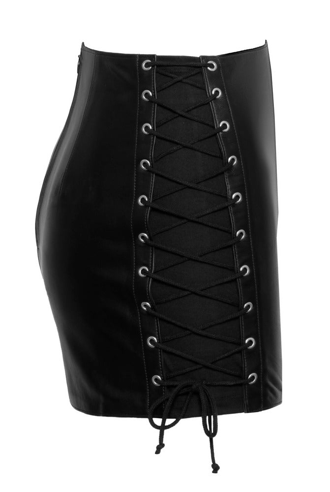 ZADO Leder Minirock 2XL