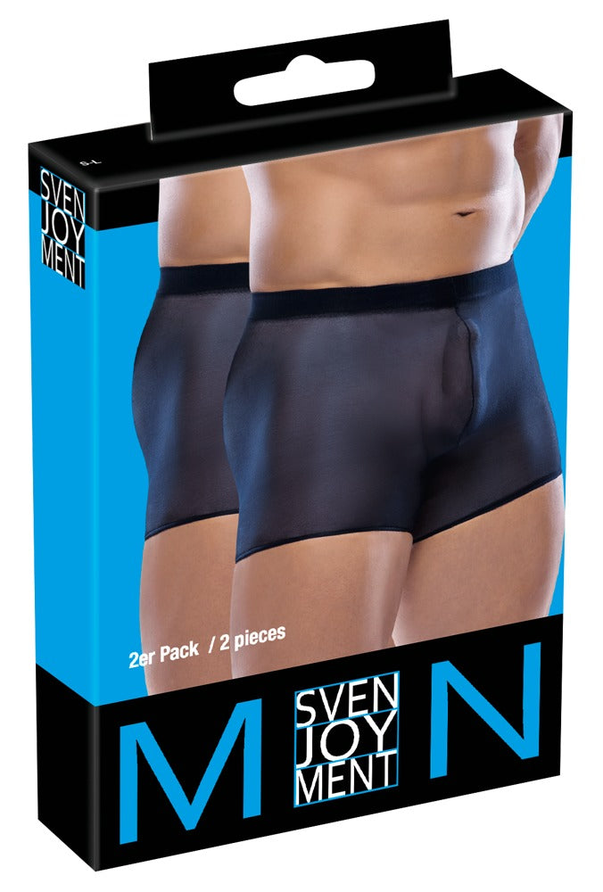 SVENJOYMENT Herren-Pants transparent in Blau, 2er-Pack