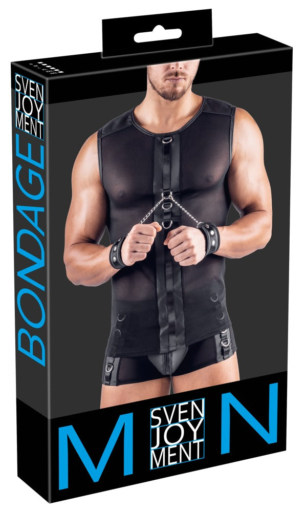 SVENJOYMENT Herren-Netz-Shirt mit Soft-Handfesseln
