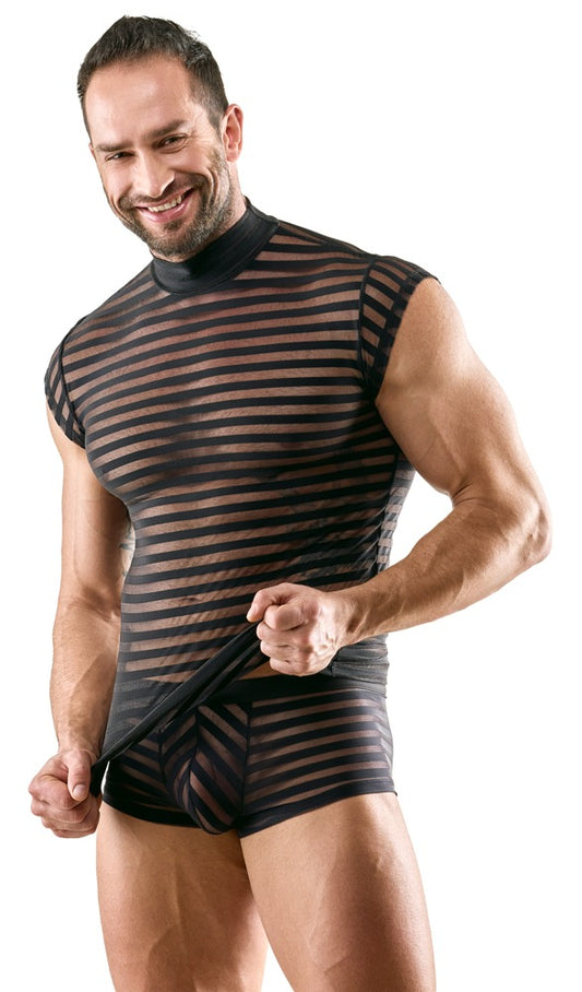 SVENJOYMENT Herren-Shirt im Querstreifen-Look