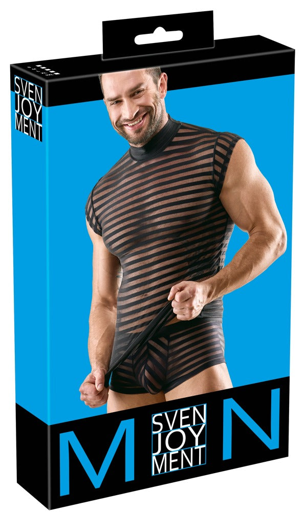SVENJOYMENT Herren-Shirt im Querstreifen-Look