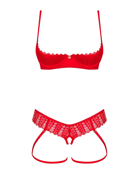 OBSESSIVE Ouvert-Hebe-Set in Rot
