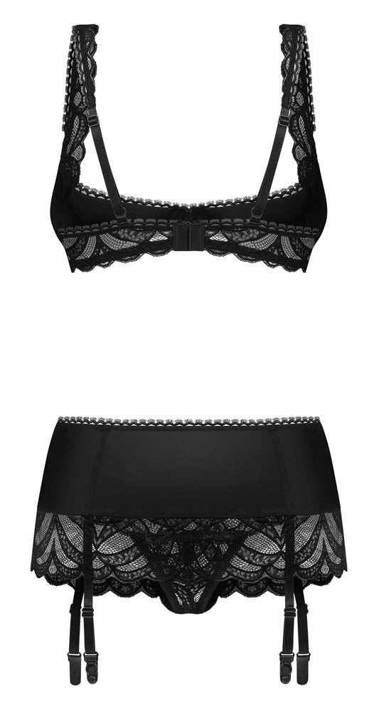 OBSESSIVE Hebe-Set mit Strapsgürtel, ouvert