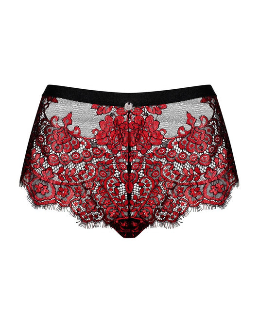 OBSESSIVE Spitzen-Shorts in Rot