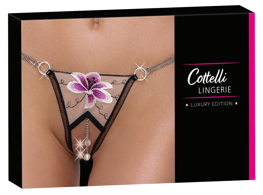 COTTELLI Riostring mit Blüte und Strass