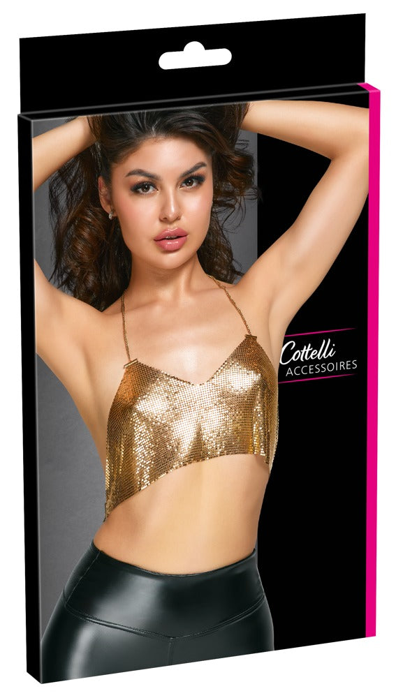 Cottelli Metall-Top gold, bauchfrei