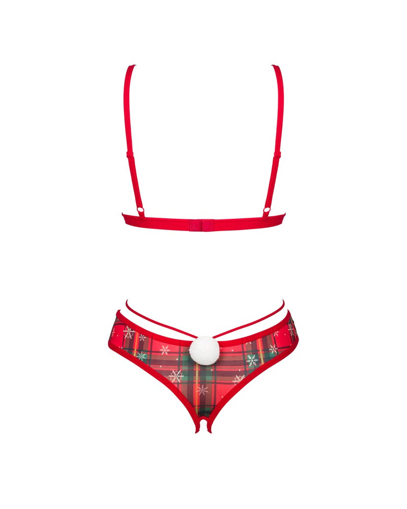 OBSESSIVE Weihnachts-Set im Karo-Look, ouvert