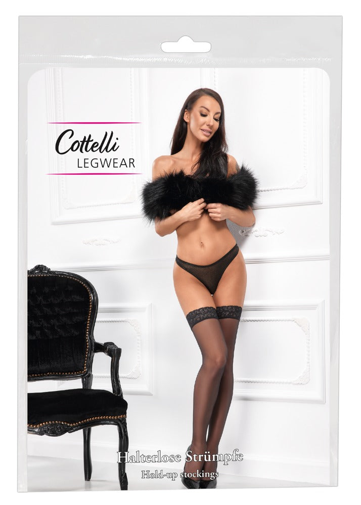 Cottelli halterlose Strümpfe mit 6 cm Spitzenabschluss, 20 den