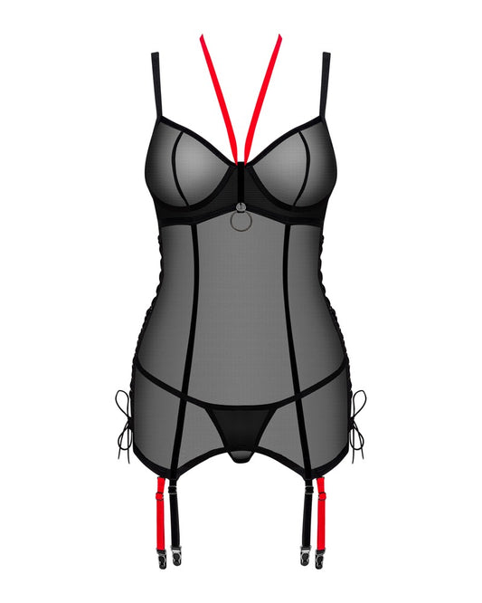OBSESSIVE Straps-Corsage mit 4 Strapsen