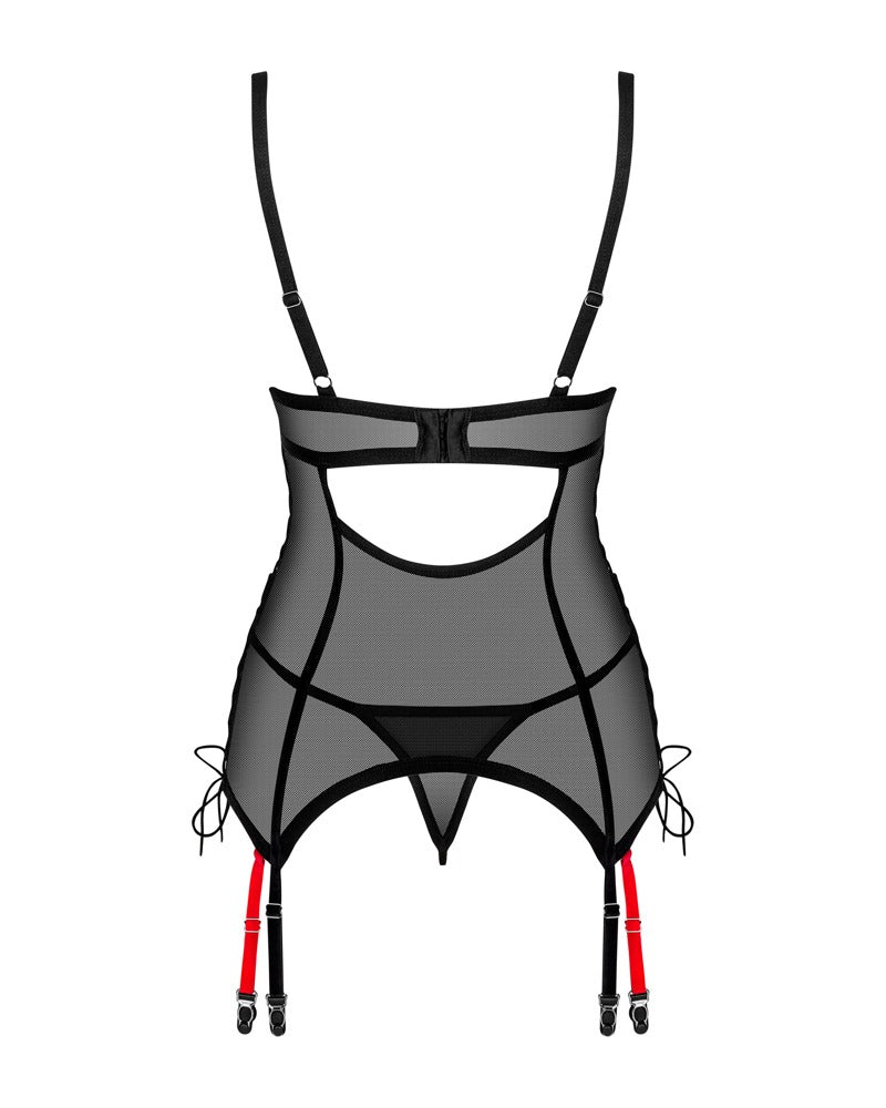OBSESSIVE Straps-Corsage mit 4 Strapsen