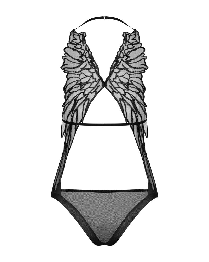 OBSESSIVE Spitzen-Body, schwarz