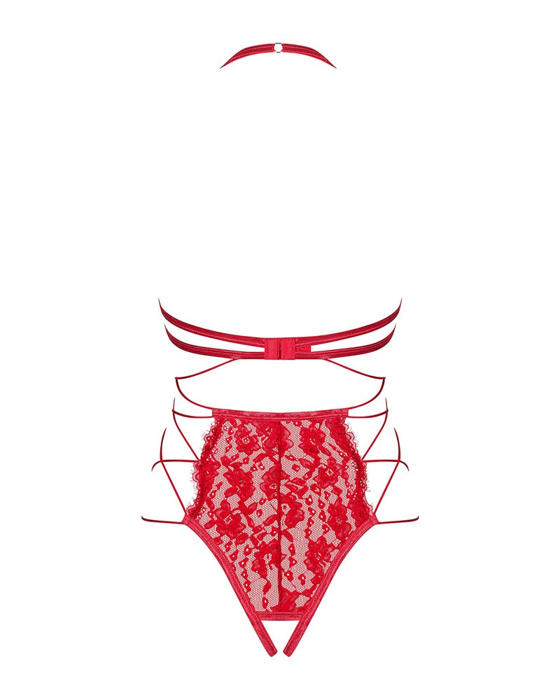 OBSESSIVE Spitzen-Body in Rot