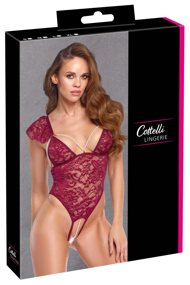 COTTELLI Stringbody mit Schulterspitze, Rot