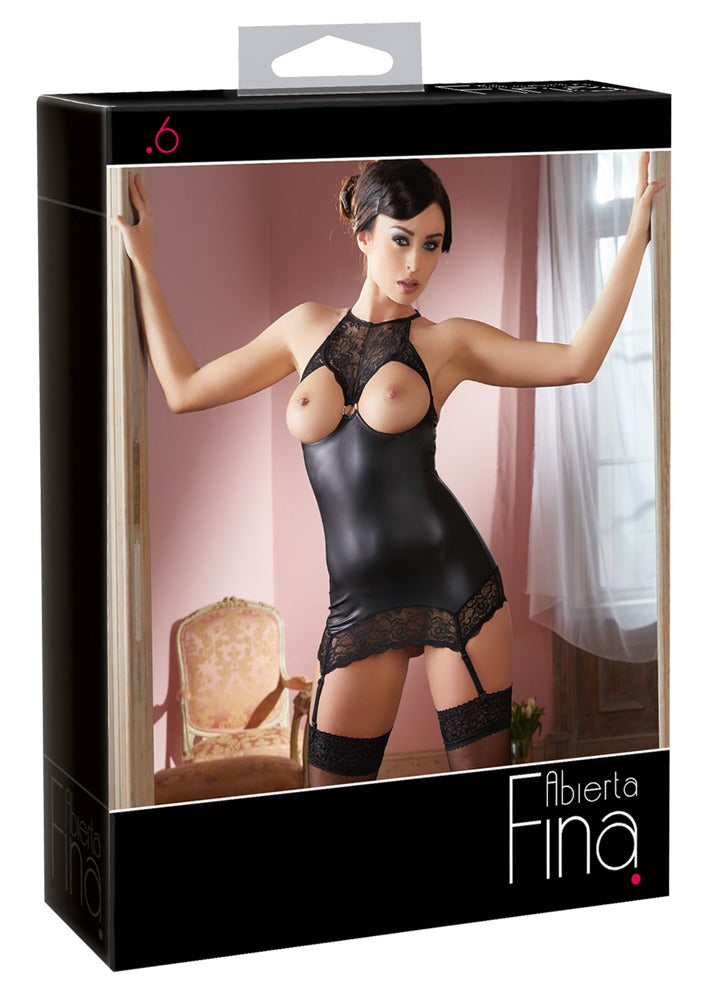 Abierta Fina Dessouskleid Schwarz