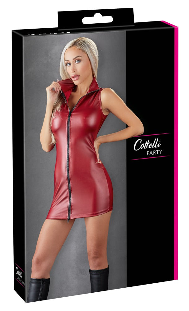 Cottelli Minikleid mit durchgehendem Zip, Rot