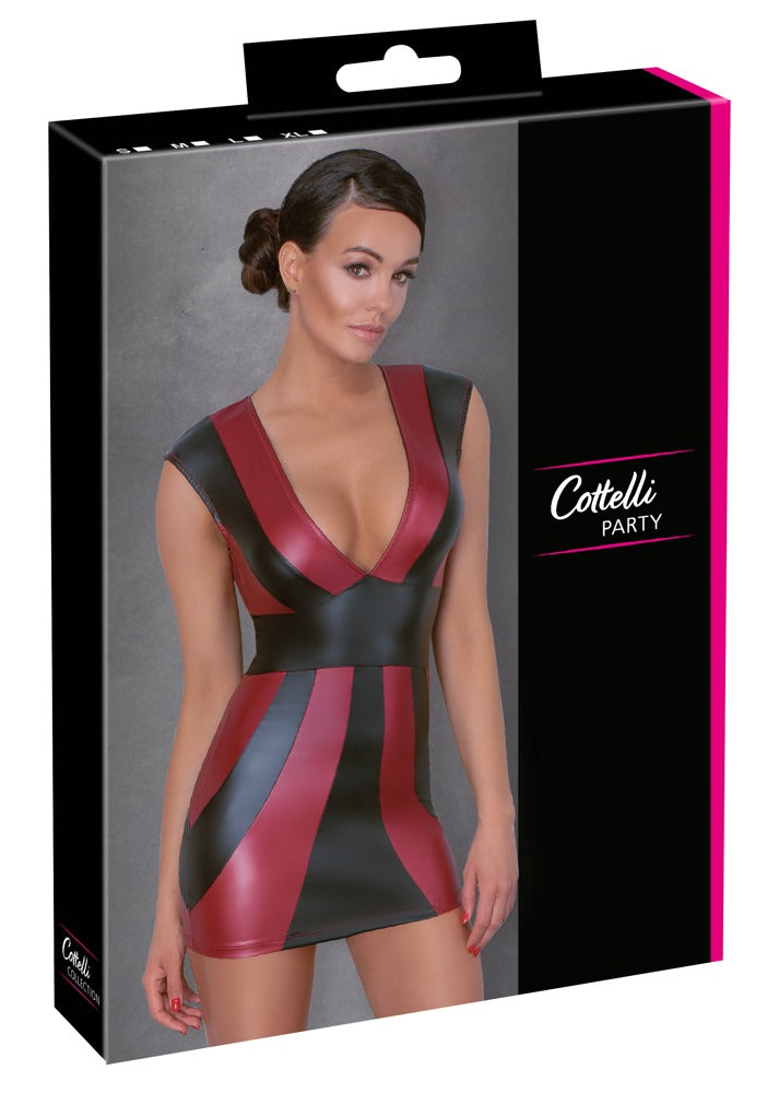 Cottelli Kleid im 2-farbigen Mattlook, Rot/Schwarz