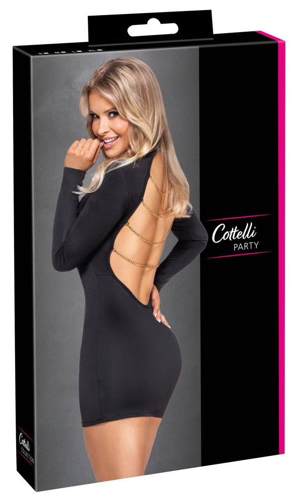 Cottelli Langarm-Minikleid mit Ketten im Rücken