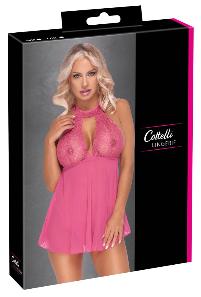 COTTELLI Babydoll in Pink mit String