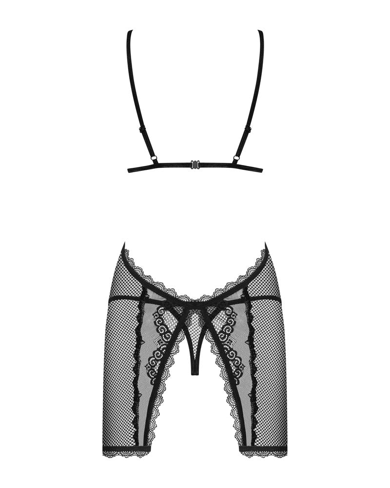 OBSESSIVE Dessouskleid aus Spitze, schwarz