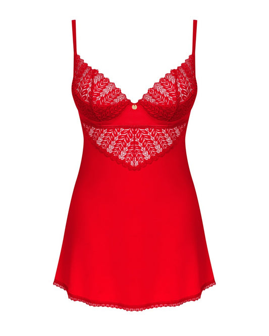 OBSESSIVE Dessouskleid in Rot mit Rücken-Cut-out