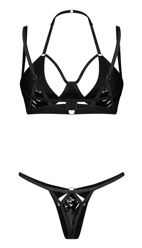 OBSESSIVE BH-Set im Lackglanz mit Ringdetails