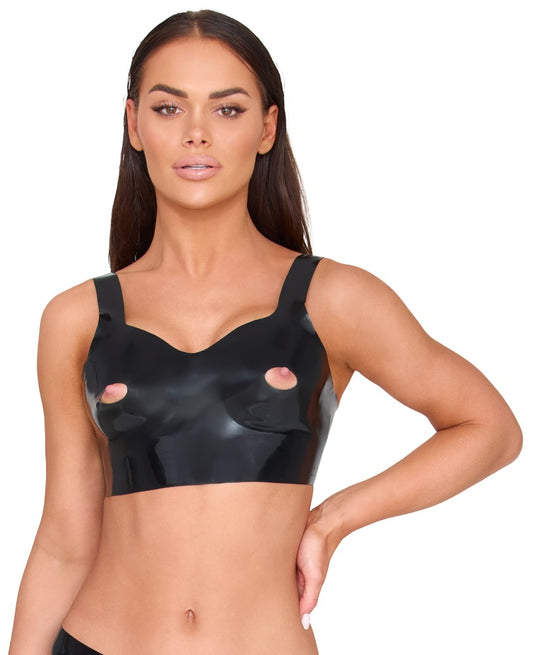 Latex Top schwarz