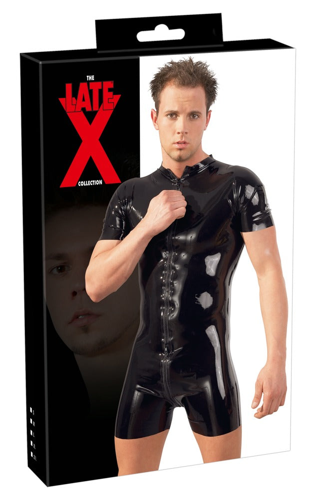 LATE X Latex-Herren-Kurzoverall