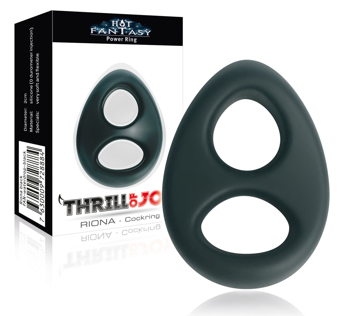 HOT FANTASY Thrill of Joy Power-Ring Typ 2 (Ø 2,00 cm) schwarz