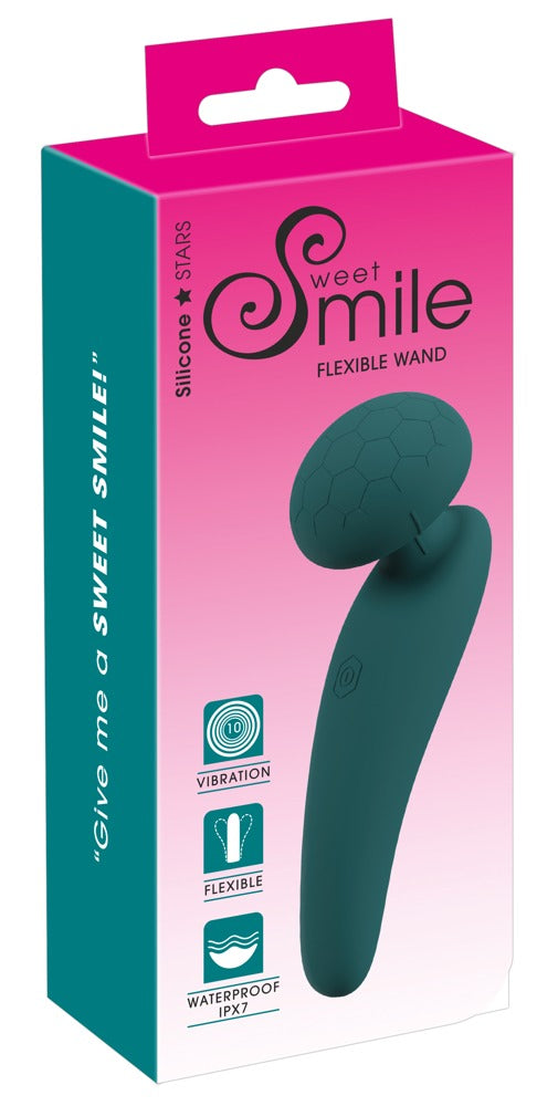 Sweet Smile Flexible Wand kompakter Massagestab mit Reizstruktur, grün
