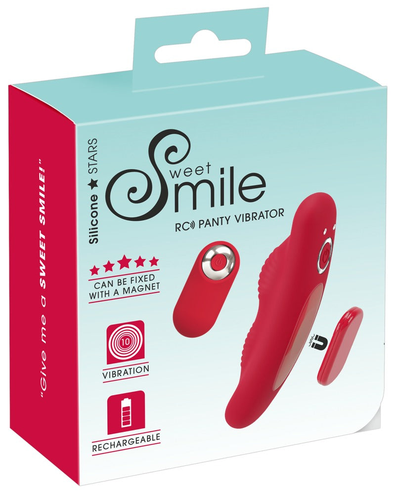 Sweet Smile RC Panty Vibrator federleicht mit Magnet, rot