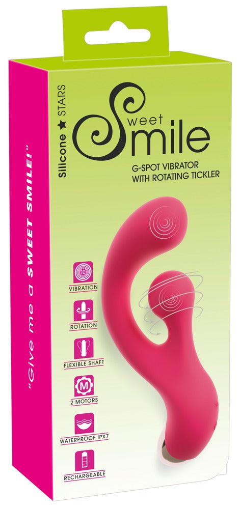 Sweet Smile G-Spot Vibrator with Rotation mit doppelter Vibro-Power, pink
