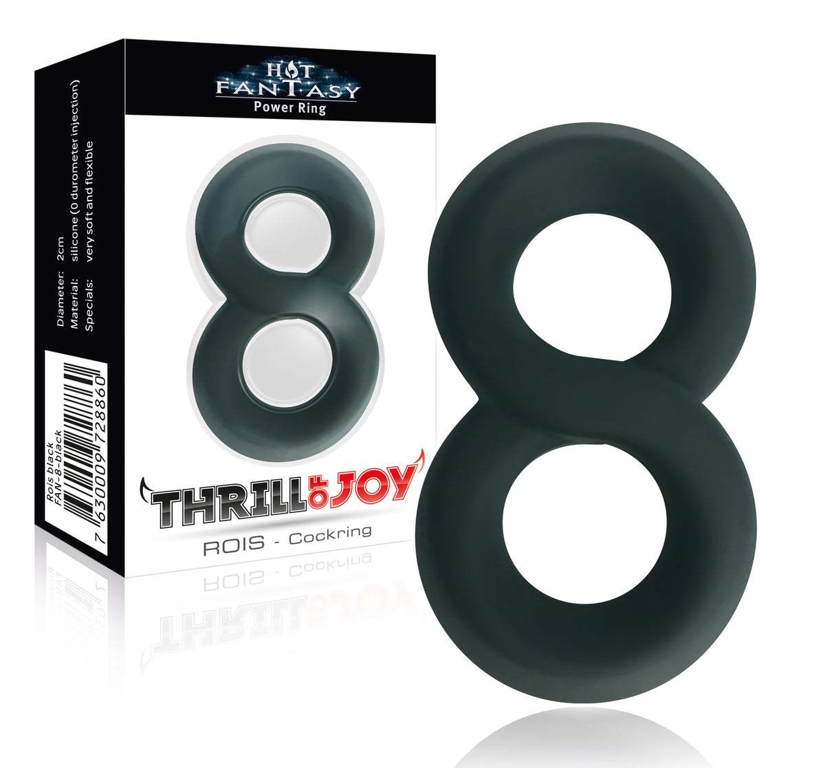 HOT FANTASY Thrill of Joy Power-Ring Typ 3 (Ø 2,00 cm) schwarz