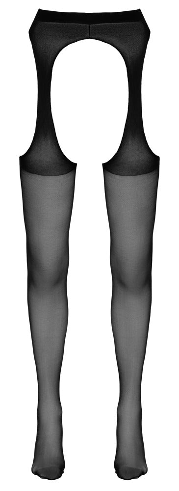 Cottelli Sex-Strumpfhose in Straps-Optik, ouvert