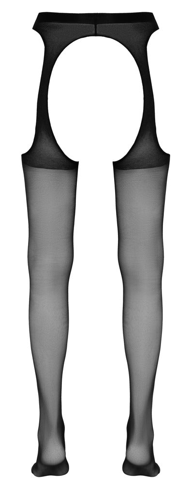 Cottelli Sex-Strumpfhose in Straps-Optik, ouvert