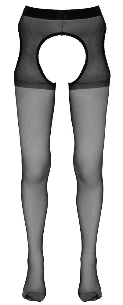 Cottelli Sex-Strumpfhose mit Cut-outs und Spitze, ouvert