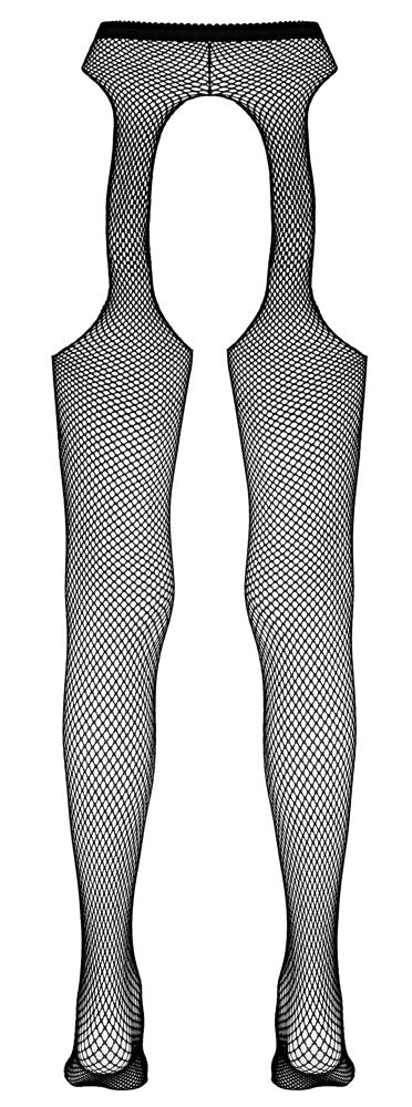 Cottelli Sex-Strumpfhose aus Netz in Strapsgurt-Optik, ouvert