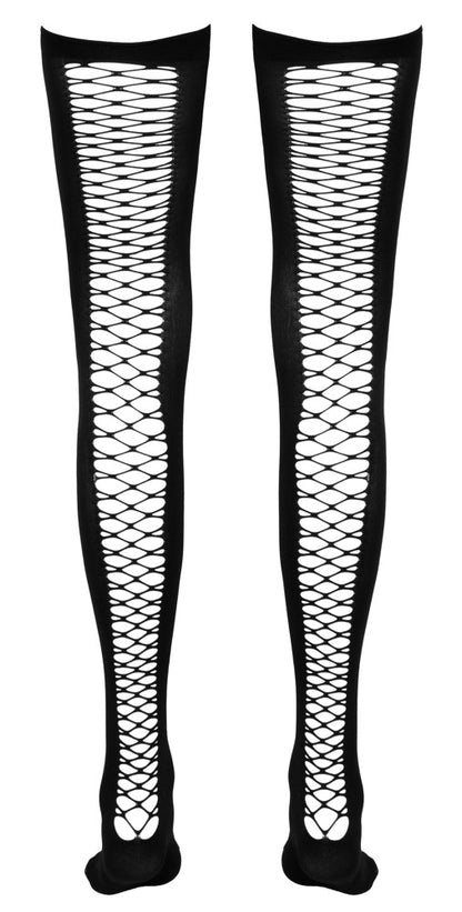 Cottelli halterlose Netz-Overknees