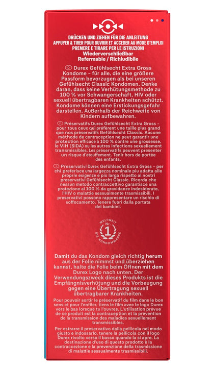 Durex Gefühlsecht extra groß30